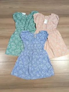 新品含む　サイズ110☆花柄ワンピース　まとめうり　小花柄　Aラインワンピース