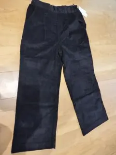 黒 コーデュロイ ワイドパンツ レディース