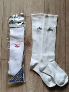【新品未使用】Mizuno バレーボールソックス 　2足セット　アシックスおまけ