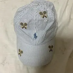 POLO Ralph Lauren キャップ テニス刺繍 ストライプ