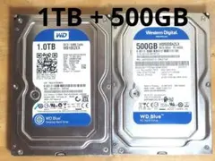 データ消去済み WD 1TB 500GB セット お買い得品