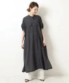 Spick & Span エアリー フレンチ ロールアップ シャツ ワンピ