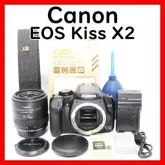 Canon Kiss X2✨一眼レフ✨ショット数少✨付属品セット✨室内のみ使用のサムネイル