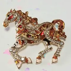 馬のブローチ 馬アクセサリー ホースブローチ ピンブローチ ピンバッチ メンズ