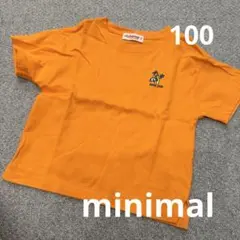 ⭐️数回着用⭐️ ミニマル 半袖 オレンジ Tシャツ サイズ100
