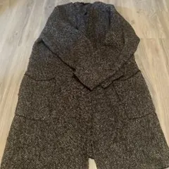 グレー系 ニット ロングカーディガン