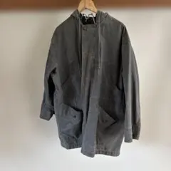 グレー フード付　ミリタリーコート