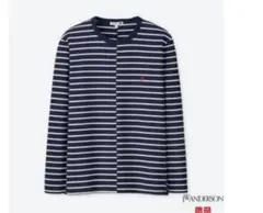 UNIQLO JW ANDERSON ボーダー長袖 ロンT L ネイビー