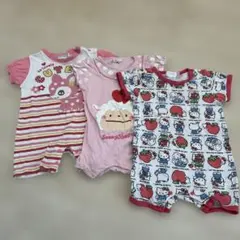 ベビーロンパース3点セット　80cm 綿100%
