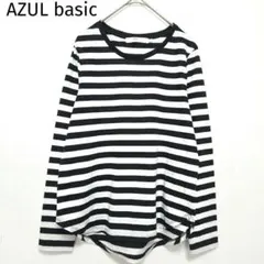 アズールベーシック ボーダーカットソー ロンT 長袖Tシャツ S カジュアルのサムネイル