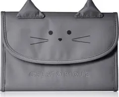 ジェラートピケ キャット　母子手帳ケース グレー　L　新品タグ付き