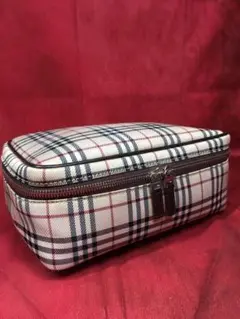 ✨美品✨Burberry バーバリー チェック柄 ポーチ バニティバッグ 小型 BURBERRY バーバリー クラシックチェック バニティバッグ コスメ
