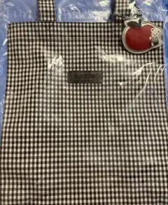 ファミリア　ギンガムチェックトートバッグ