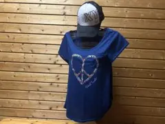 ROXY 半袖Tシャツ カットソー　ブルー Sのサムネイル