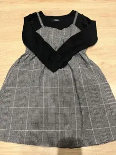 カットソー 長袖 重ね着風 チュニック