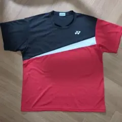 YONEX テニス/バドミントン/ソフトテニスTシャツ Lサイズ 黒赤