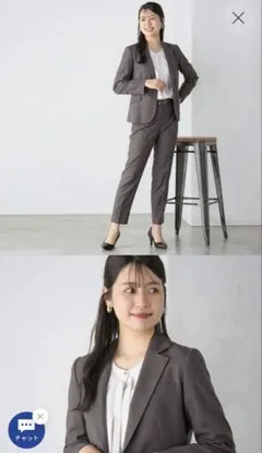 AOKI 洗えるキレイスーツ 360°キレイ パンツ　セットアップ 茶