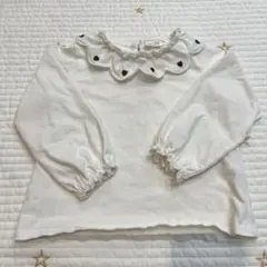 ZARA 86 ハート 襟 Tシャツ トップス 白 黒 ベビー 長袖