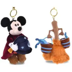 ミッキー ホウキ ぬいぐるみキーホルダー Disney FANTASIA 85