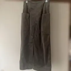 【SALE】コーデュロイ ロングスカート ダークグレー