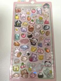 韓国　ボンボンドロップシール　動物