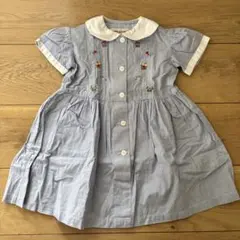 アートレター　半袖ワンピース　女の子　刺繍のサムネイル