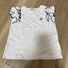 BeBe Petits Pois Vert フリルTシャツ ホワイト 110のサムネイル