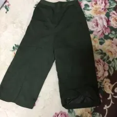 美品  リップスター  チューリップ裾  ワイド  ガウチョパンツ  カーキ色