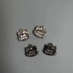 猫型金属チャーム 4個セット