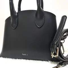 【美品】EC限定 ロティ ミニハンドバッグ ショルダー バッグ 2way 黒のサムネイル