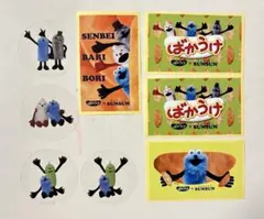 【8点セット】パペットスンスン スシロークリアピック & ばかうけステッカー