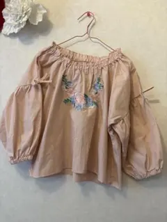 Lindauer 刺繍ブラウス 120サイズ ベージュ ブランド服