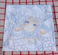 R*様 手描きイラスト＊原画＊不思議の国のアリス＊コピック＊中色紙