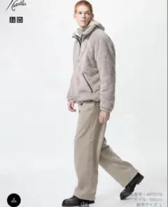 ユニクロ NEEDLES フリースワイドパンツ　【M】