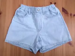 ユニクロ　130 ライトブルーデニムショートパンツ