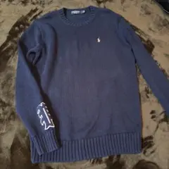 ラルフローレン ピンクポニー 袖Pワッペン ニット