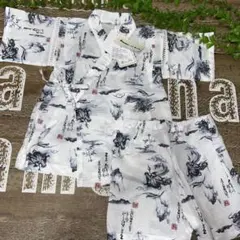 ベビー甚平　男の子甚平　龍甚平　新品未使用甚平　総柄　ドラゴン