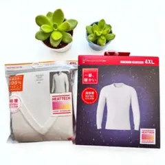 HEATTECH Vネック 4XL 長袖シャツ