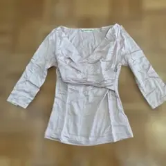 STRAWBERRY-FIELDS ピンク 五分袖　カットソー