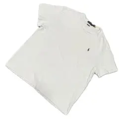 ポロラルフローレン　白ワンポイント刺繍ロゴ　Tシャツ　 L
