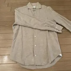 Finamore コットンリネンシャツ　ベージュ　S