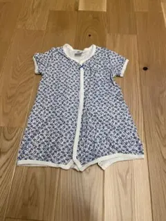 プチバトー花柄コットンロンパース 12M/74cm
