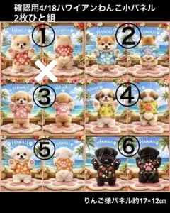 確認用4/18わんこ小パネル　ハンドメイド