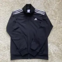 美品　定番☆アディダス 刺繍ロゴ サイドライン トラックジャケット XL