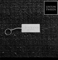 【LINTON最新作】リントンツイード生地 black&off black