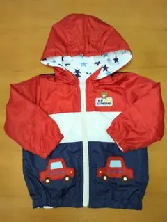 ミキハウス80クルマのアップリケウインドブレーカー