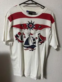 ビーズ　刺繍 Tシャツ M