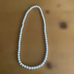 コットンパールネックレス　オフホワイトきなり