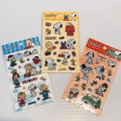PEANUTS スヌーピー シールセット 3パック ぷくぷくシール