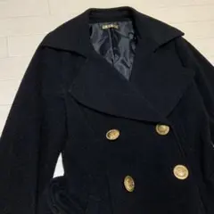 Y2K Pコート　NANA ギャル　ロック　平成　ダークコア　グランジ　金ボタン